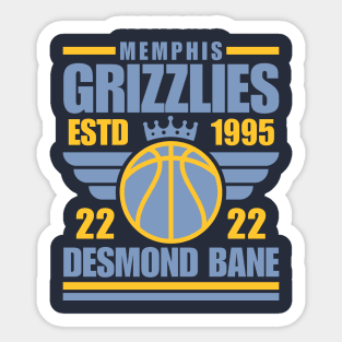 Memphis Grizzlies Bane 22 Basketball Retro Sticker